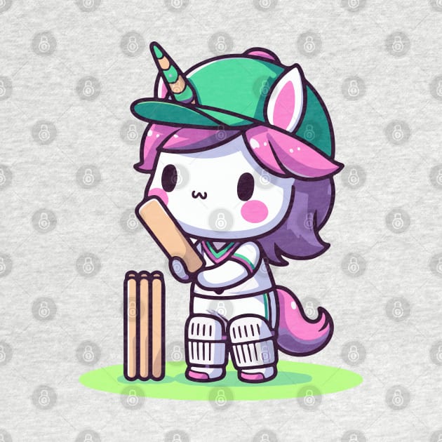 Cute unicorn Cricketer by fikriamrullah